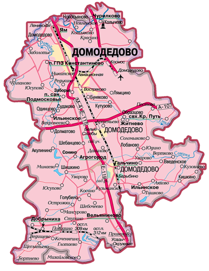 Районы Домодедово